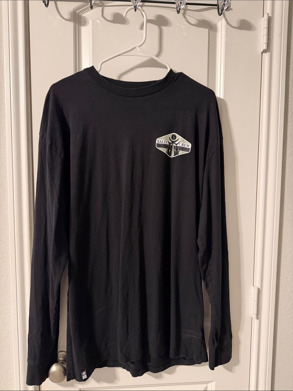 Salty Crew Black Long-Sleeve Logo Tee
